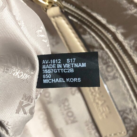 Michael Kors Monogram Mini Apricot Pink Shoulder Crossbody Bag - Picture 13 of 14